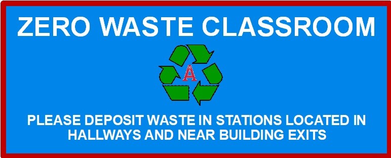 zero waste classroom sign